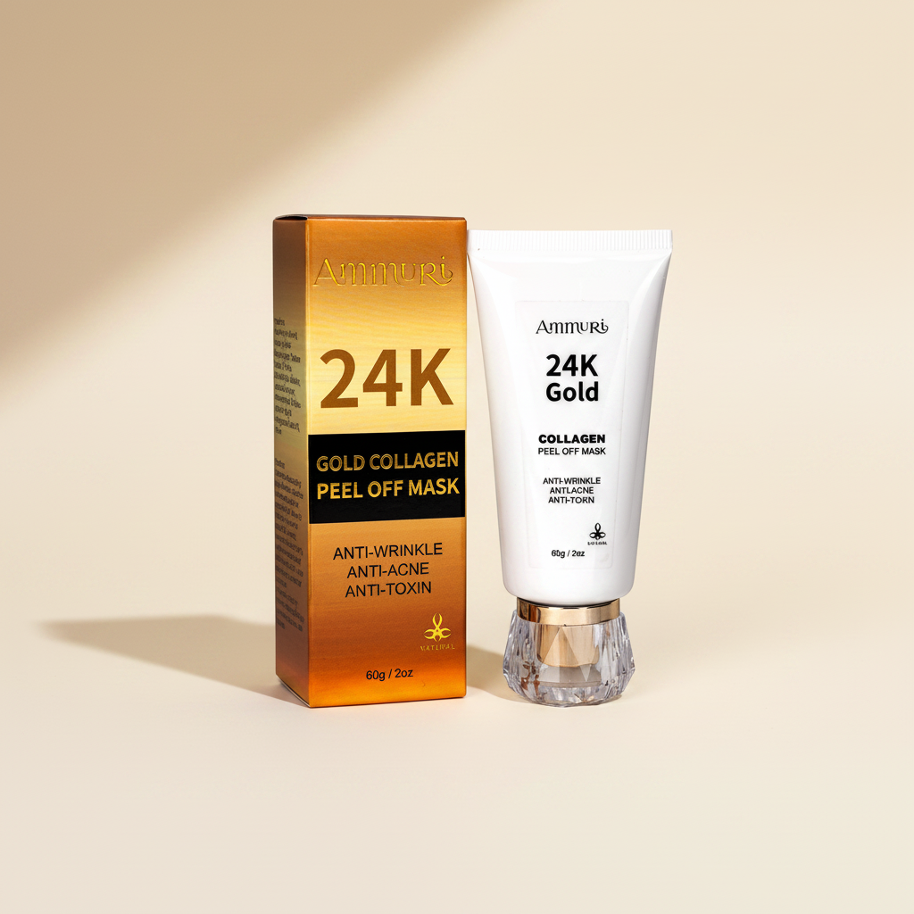 24K Gold Peel-Off Face Mask for Radiance & Deep Cleansing