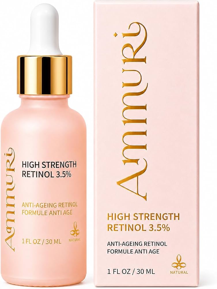 Ammuri High Strength Retinol 3.5% Serum bottle and box packshot