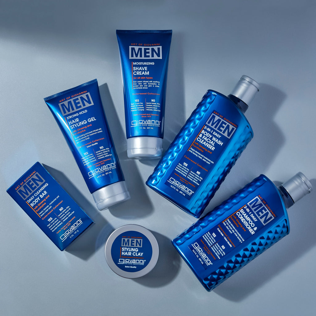 Giovanni Men Moisturising Shave Cream with full Men's collection