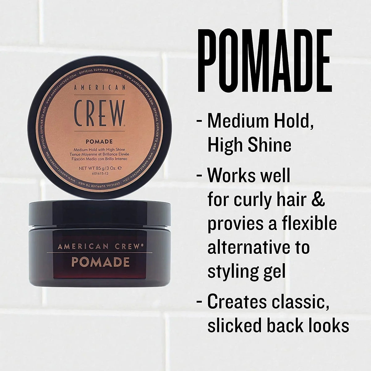 American Crew Pomade Medium Hold High Shine 85g - additional view 5