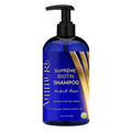 Ammuri Supreme Biotin Shampoo in a blue pump bottle