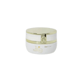 White cylindrical cosmetic jar with a glossy gold lid and gold trim band, labeled Klara's, 30ml, on a plain light gray background.