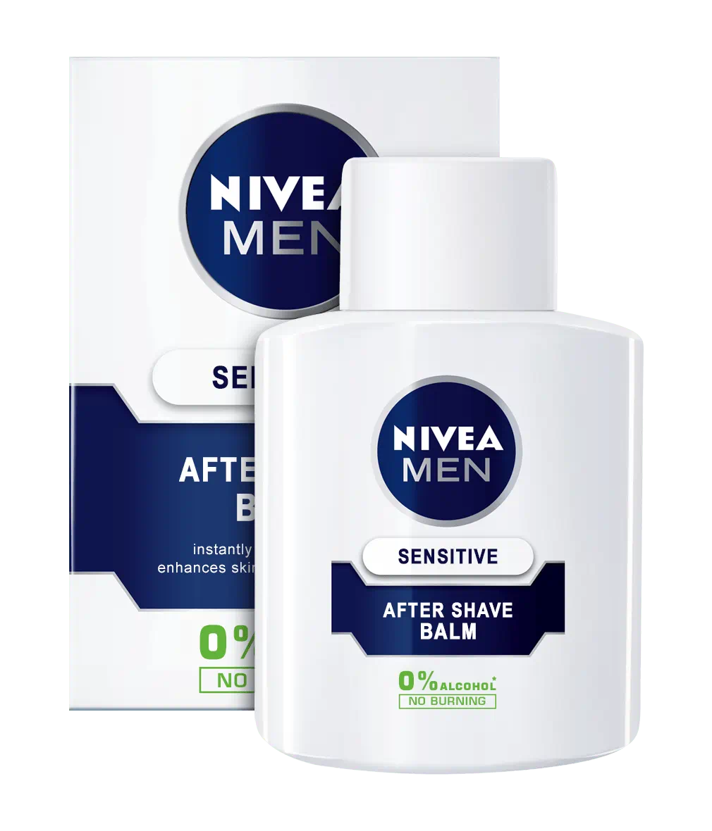 Nivea Men Sensitive After Shave Balm with box - 0% alcohol, no burning