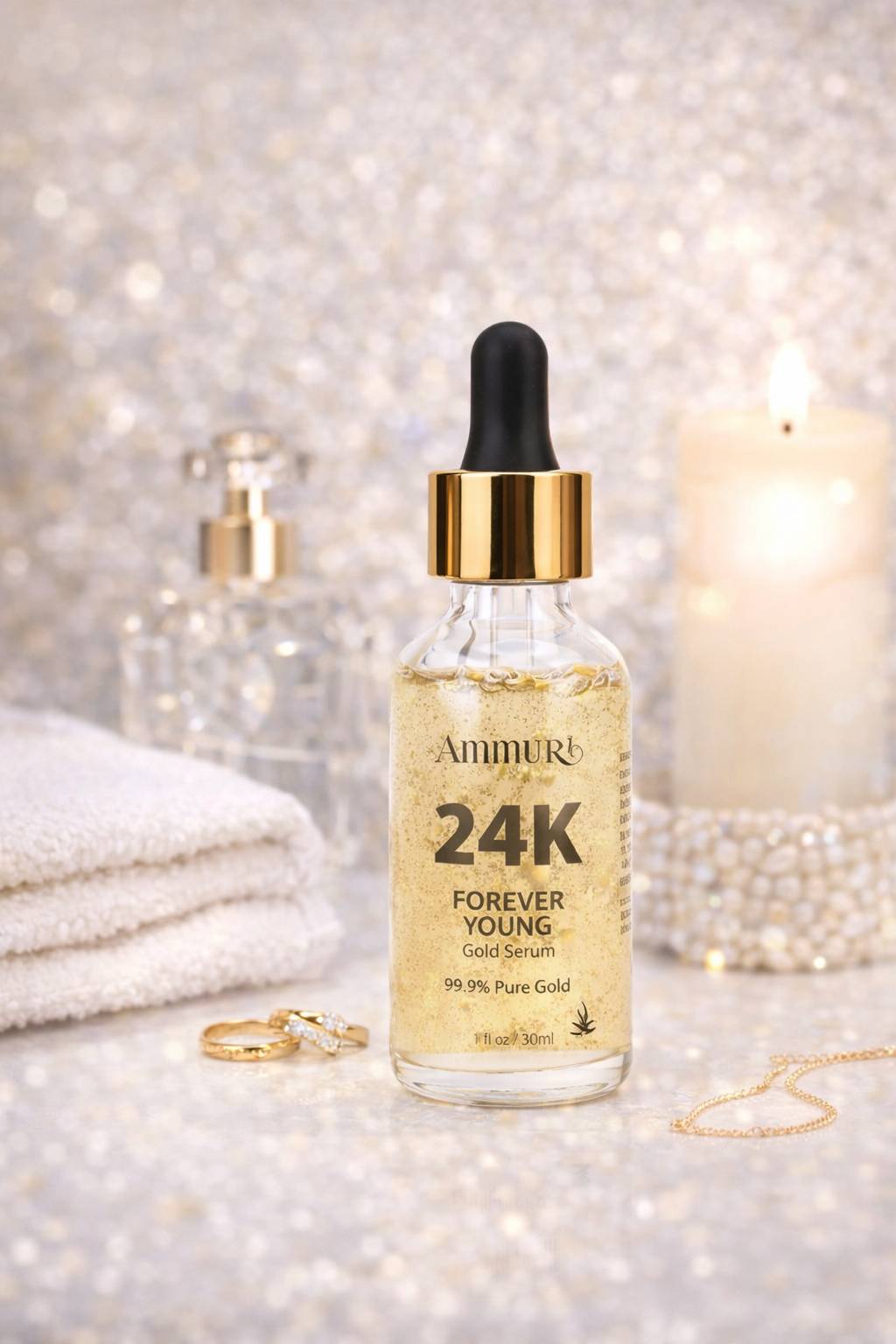 24K Gold Face Serum for Radiance & Anti-Ageing | Ammuri