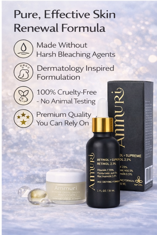 Retinol Supreme 2.5% Serum for Anti-Ageing & Age-Defying Skin | Ammuri - additional view 4