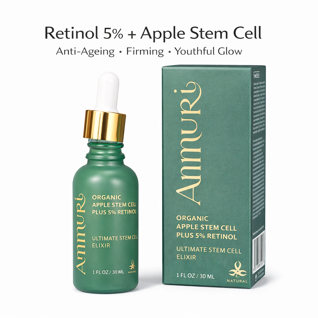 Retinol 5% Serum with Apple Stem Cell for Anti-Ageing, Acne & Dark Spots (30ml) | Ammuri